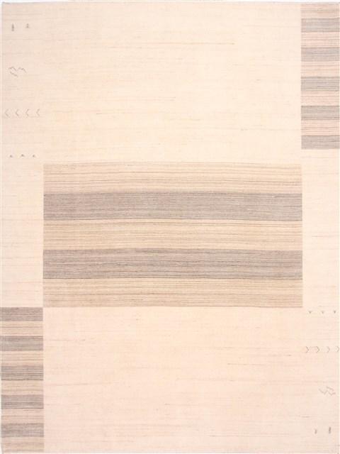 Modern Beige Hand Knotted 90 X 1110 Area Rug 254-29459 Image 0