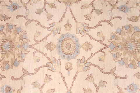 Pishavar Beige Round Hand Knotted 80 X 80 Area Rug 254-29463 Image 2