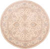 Pishavar Beige Round Hand Knotted 80 X 80 Area Rug 254-29463 Thumb 0