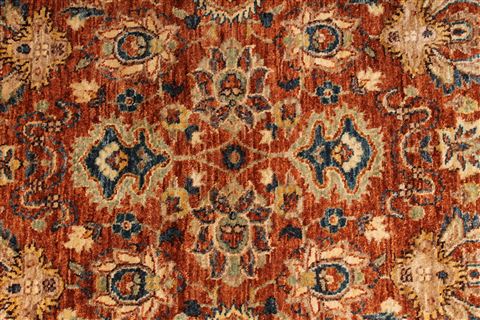 Pishavar Beige Round Hand Knotted 80 X 80 Area Rug 254-29466 Image 2