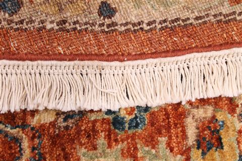 Pishavar Beige Round Hand Knotted 80 X 80 Area Rug 254-29466 Image 5