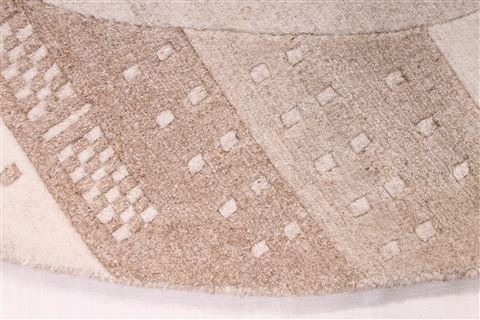 Modern Grey Round Hand Knotted 61 X 61 Area Rug 254-29469 Image 3