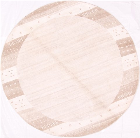 Modern Grey Round Hand Knotted 61 X 61 Area Rug 254-29469 Image 0
