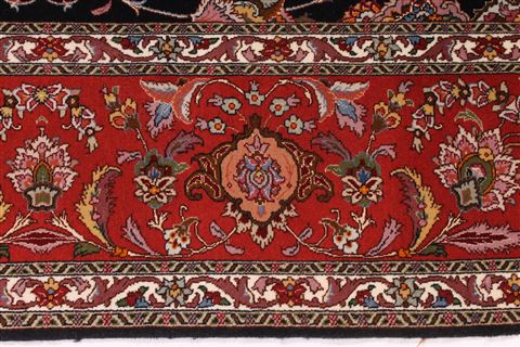 Tabriz Beige Hand Knotted 82 X 99 Area Rug 254-29470 Image 4