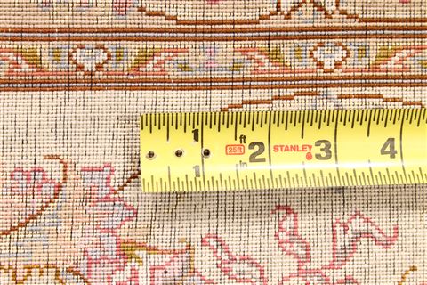 Tabriz Beige Hand Knotted 84 X 96 Area Rug 254-29472 Image 8