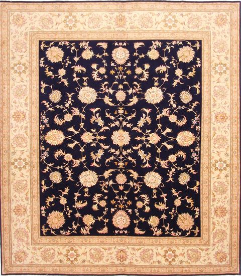 Tabriz Beige Hand Knotted 84 X 96 Area Rug 254-29472 Image 0