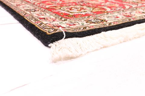 Tabriz Beige Hand Knotted 80 X 99 Area Rug 254-29473 Image 1