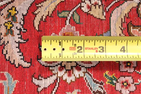 Tabriz Beige Hand Knotted 80 X 99 Area Rug 254-29473 Image 7