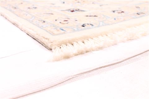 Nain Beige Hand Knotted 83 X 103 Area Rug 254-29474 Image 1
