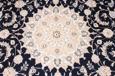 Nain Beige Hand Knotted 83 X 103 Area Rug 254-29474 Image 3