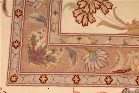 Tabriz Beige Hand Knotted 82 X 910 Area Rug 254-29475 Image 5
