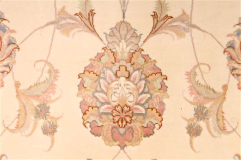 Tabriz Beige Hand Knotted 82 X 910 Area Rug 254-29475 Image 6