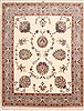 Tabriz Beige Hand Knotted 80 X 102 Area Rug 254-29476 Thumb 0
