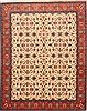 Tabriz Beige Hand Knotted 82 X 102 Area Rug 254-29477 Thumb 0