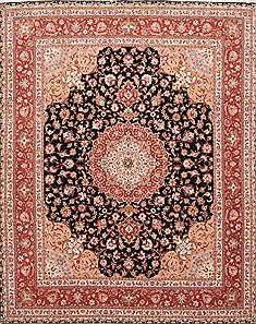 Persian Tabriz Purple Rectangle 8x10 ft Wool Carpet 29478