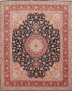 Persian Tabriz Purple Rectangle 8x10 ft Wool Carpet 29478