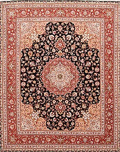 Tabriz Purple Hand Knotted 8'4" X 10'3"  Area Rug 254-29478