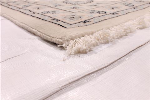 Nain Beige Hand Knotted 82 X 98 Area Rug 254-29479 Image 1