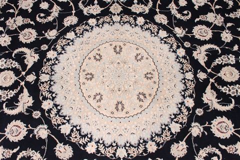 Nain Beige Hand Knotted 82 X 98 Area Rug 254-29479 Image 3