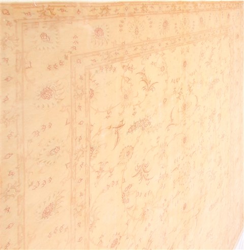 Tabriz Beige Hand Knotted 81 X 910 Area Rug 254-29481 Image 0