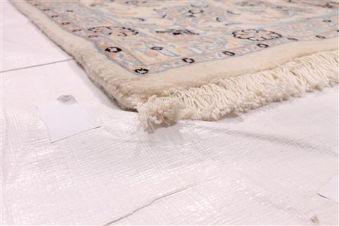 Nain Beige Hand Knotted 84 X 103 Area Rug 254-29482 Image 1