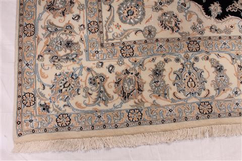 Nain Beige Hand Knotted 84 X 103 Area Rug 254-29482 Image 2