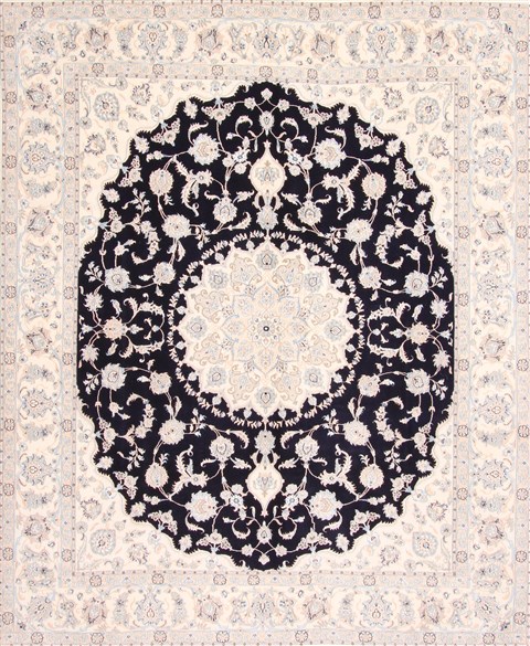 Nain Beige Hand Knotted 84 X 103 Area Rug 254-29482 Image 0