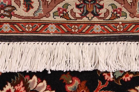 Tabriz Beige Hand Knotted 85 X 98 Area Rug 254-29484 Image 6