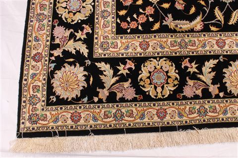Tabriz Beige Hand Knotted 82 X 100 Area Rug 254-29485 Image 2