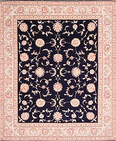 Persian Tabriz Beige Rectangle 8x10 ft Wool Carpet 29486