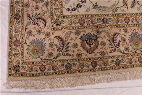 Tabriz Beige Hand Knotted 80 X 105 Area Rug 254-29487 Image 2