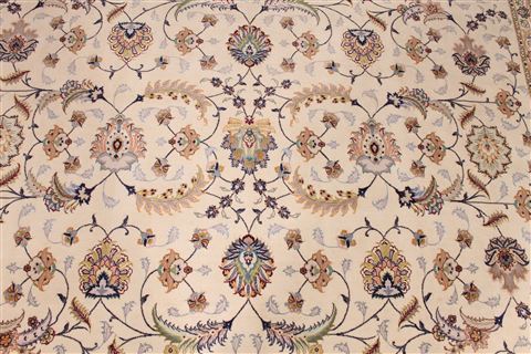 Tabriz Beige Hand Knotted 80 X 105 Area Rug 254-29487 Image 3