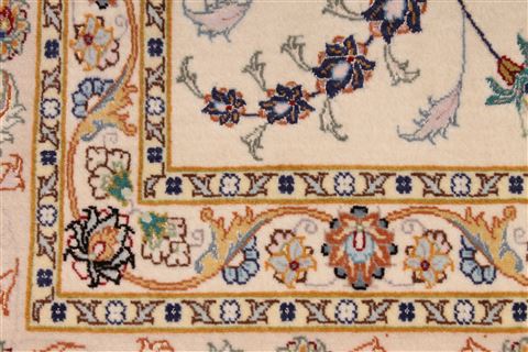 Tabriz Beige Hand Knotted 80 X 105 Area Rug 254-29487 Image 5