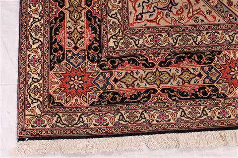 Tabriz Multicolor Hand Knotted 84 X 100 Area Rug 254-29488 Image 2
