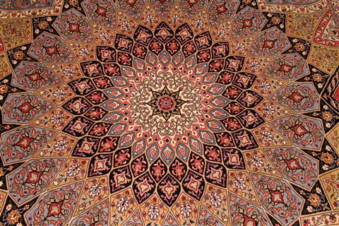 Tabriz Multicolor Hand Knotted 84 X 100 Area Rug 254-29488 Image 3