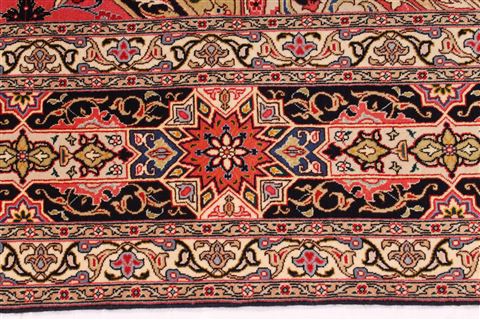 Tabriz Multicolor Hand Knotted 84 X 100 Area Rug 254-29488 Image 4