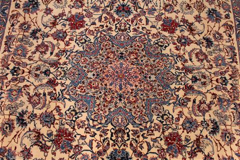 Nain Blue Hand Knotted 67 X 99 Area Rug 254-29491 Image 3