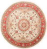 Tabriz Beige Round Hand Knotted 98 X 98  Area Rug 254-29495 Thumb 0