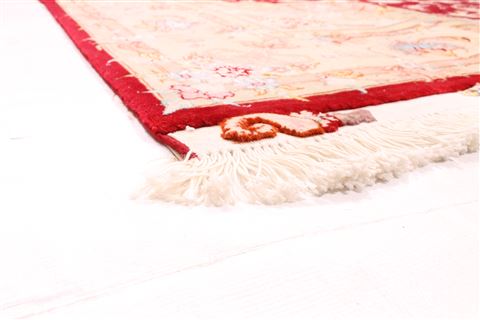 Tabriz Beige Hand Knotted 54 X 80 Area Rug 254-29503 Image 1