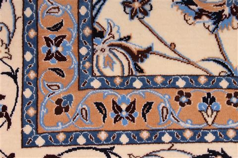 Nain Beige Square Hand Knotted 610 X 610 Area Rug 254-29509 Image 6