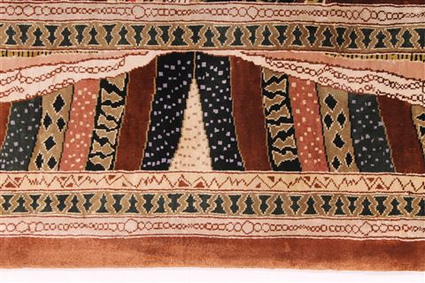 Gabbeh Beige Hand Knotted 58 X 82 Area Rug 254-29512 Image 4