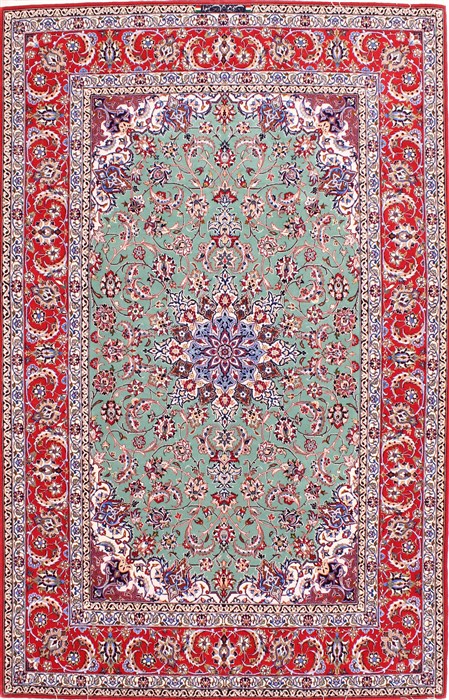 Isfahan Beige Hand Knotted 50 X 80 Area Rug 254-29513 Image 0