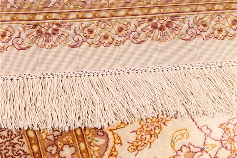 Qum Beige Hand Knotted 52 X 710 Area Rug 254-29514 Image 6