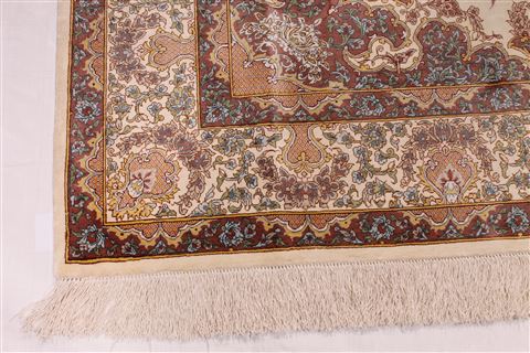 Tabriz Beige Hand Knotted 52 X 710 Area Rug 254-29515 Image 2