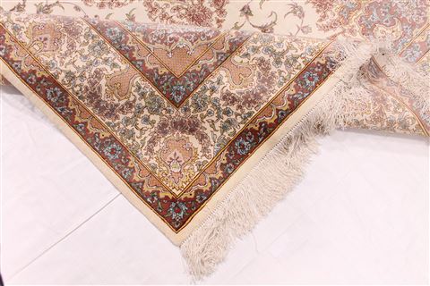 Tabriz Beige Hand Knotted 52 X 710 Area Rug 254-29515 Image 8