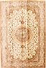 Qum Beige Hand Knotted 52 X 79  Area Rug 254-29516 Thumb 0