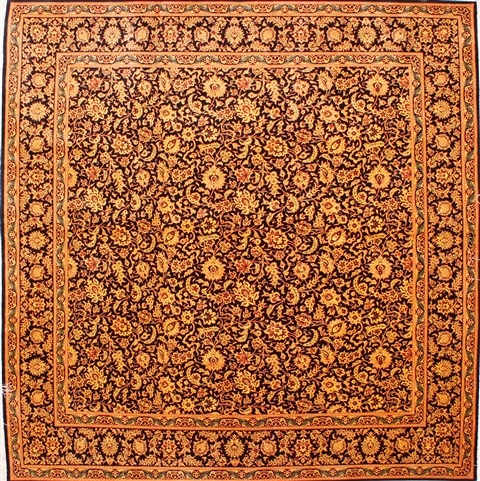 Qum Beige Square Hand Knotted 65 X 65 Area Rug 254-29519 Image 0