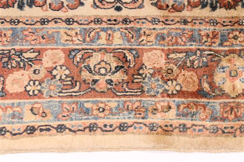 Sarouk Beige Hand Knotted 59 X 89 Area Rug 254-29520 Image 4