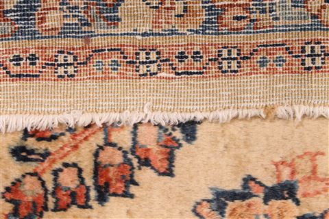 Sarouk Beige Hand Knotted 59 X 89 Area Rug 254-29520 Image 6