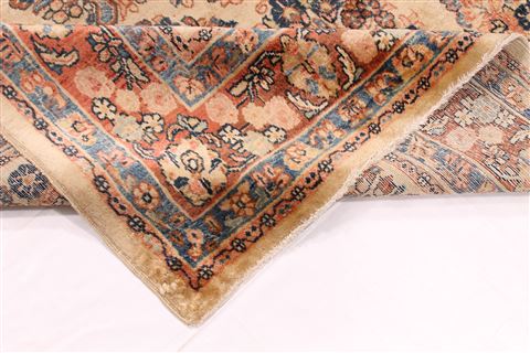 Sarouk Beige Hand Knotted 59 X 89 Area Rug 254-29520 Image 8